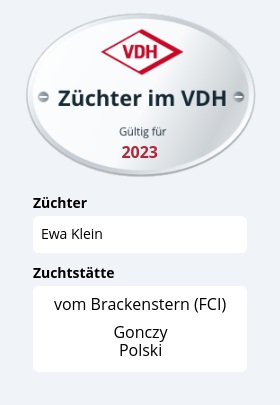 Zwinger Vom Brackenstern FCI 2023